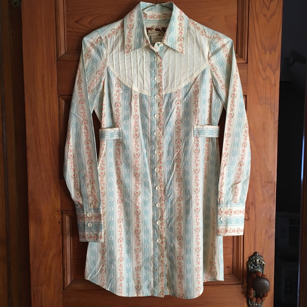 Free People Vintage Floral Shirt Dress Tunic